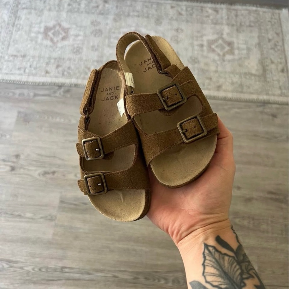 Janie and Jack Tan Kids Sandals